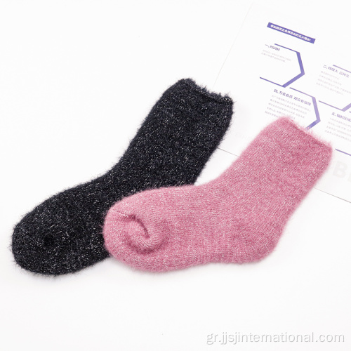 Στερεό χρώμα φωτεινό μεταξωτό πλεκτό θερμικές κάλτσες